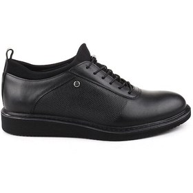 Resim Nevzat Öge 01071 Hakiki Deri Hafif Taban Klasik Erkek Ayakkabı Siyah 