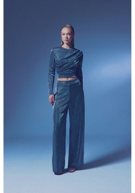 Resim Sateen Simli Salaş Pantolon - Antrasit-135389 Antrasit 