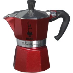 Resim PremiumPort Kırmızı Moka Pot Express 1 Cup, Pratik ve Şık Kahve Demleme Aracı 