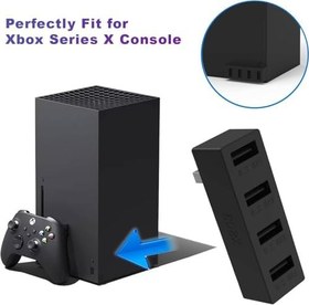 Resim Xbox Serisi X/S için 4 Bağlantı Noktalı USB Hub 2.0, Xbox Serisi X/S Konsolu ile Uyumlu Yüksek Hızlı USB Hub Splitter Genişletme Adaptörü 