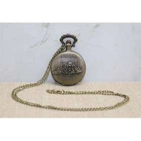 Resim Kuzey Tacı Ayasofya Kabartmalı Antik Köstekli Saat Kolye Vip 