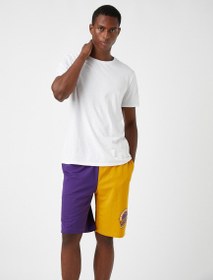 Resim Gergedan Baskılı Basketbol Şort 