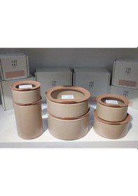 Resim Neoflam Fika One 6'lı Seramik Saklama Kabı Seti Pembe 