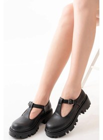 Resim 868-757 Siyah Günlük Yüksek Tabanlı Loafer Ayakkabı Çok Renkli 