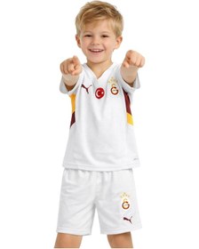 Resim Gs Frm 0170 01777966902 Galatasaray Lisanslı 24-25 5 Yıldızlı Beyaz Çocuk Forma Set Beyaz 