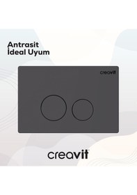 Resim Creavit Terra Mat Antrasit Boyalı Kumanda Paneli GP9002.04 Antrasit 