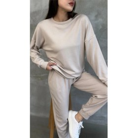 Resim Ponçik Kadın Modal Scuba Mevsimlik Eşofman Takımı - Soft Touche, Oversize Spor 25503 