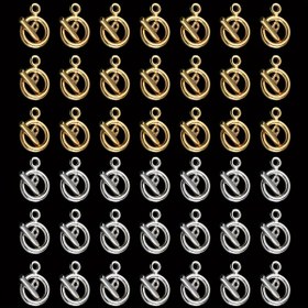 Resim 40 Adet 20mm Yuvarlak Otago Kilitleri, Beyaz K/KC Plastik Takı Bağlantı Elemanları, DIY Mücevher Kolye, Bilezikler ve Takı Malzemeleri için 