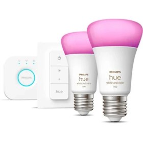 Resim Philips HueWCA 9-75W E27 Renkli Akıllı Ampul 2'li Başlangıç Seti (Kumandalı) 