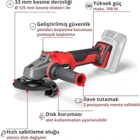 Resim TeknoKapsül 18/125 Q - Solo, Akülü Avuç Taşlama 