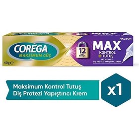 Resim Corega Maksimum Kontrol Yapıştırıcı Krem 40g Tüp 