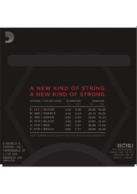 Resim D'addario Nyxl1254 Nickel Wound Elektro Gitar Teli 12-54 