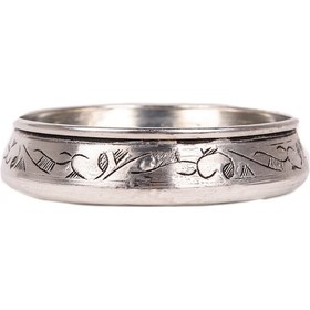 Resim Dmt Gaziantep Bakırdan El İşlemeli Çerez Ve Kahvaltı Tabağı 2'li Seti Gümüş 