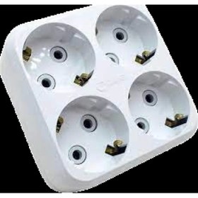 Resim MAKEL 4LÜ TOPRAKLI GOLYAT GRUP PRİZ BEYAZ 