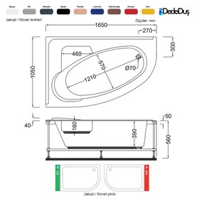 Resim Renkli Oturmalı Küvet | Jakuzi | Aşiyan | Sanacryl - 105x165 / Kahverengi / 1 Kişilik 