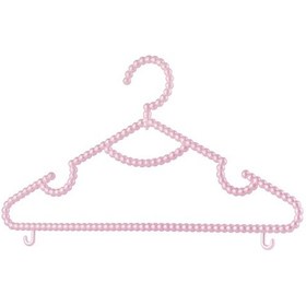 Resim Inci Desenli Elbise Askisi (10 Adet) Gümüş+Pembe Renk 