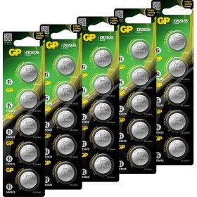 Resim Gp CR2025 3V Lıtyum Düğme Pil 5 Blister 5 Kart 25'li 