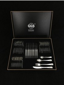 Resim Petra Parlak Solingen 96 Parça Kutulu Çatal Kaşık Bıçak Seti Gümüş 