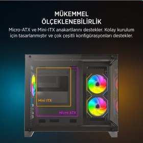 Resim James Donkey Stark S700 750w Sıyah Gamıng Kasa 