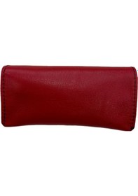 Resim Ln Leather Gerçek Deri Gözlük Kılıfı Kırmızı 
