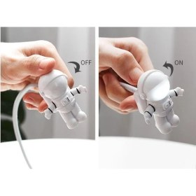 Resim Nettenevime Astronot Lamba LED USB Gece Lambası Klavye Işığı Kitap Okuma Işığı 