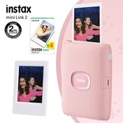 Resim Instax Mini Link 2 Toz Pembe Akıllı Telefon Yazıcısı - 20'li Mini Film ve Çerçeve Fujifilm