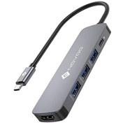 Resim Type-C to 3xUSB 3.0 4K HDMI PD 100W Dönüştürücü Adaptör Novoo