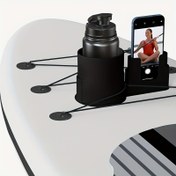 Resim Sürf Tahtası Paddle Board Aksesuarı - Evrensel İçecek ve Akıllı Telefon Tutucu Seti Su Sporları için, Dayanıklı PP Malzeme, 14+ Yaş için Uygundur (Mavi) 