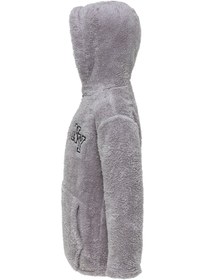 Resim Erkek Çocuk Gri Kapşonlu Peluş Ceket - Gri / 9-10 Yaş 