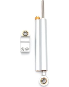 Resim Dream011 Evrensel Motosiklet Direksiyon Damper Stabilizatörü Cnc Alüminyum Alaşım Gümüş Renk 