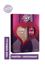 Resim She Sexy Kadın Parfüm Seti ( 50 ml Edt Parfüm + 150 ml Deodorant ) 