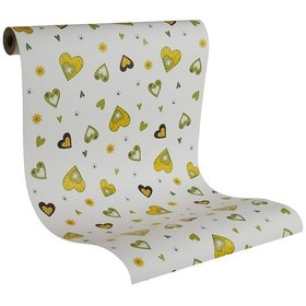 Resim Duvar Kağıdı Sarı & Yeşil Kalpler Mols Cozz Çocuk 