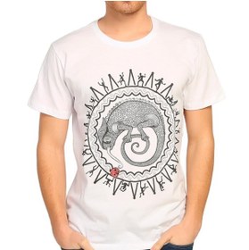 Resim - Avcının Sevdası Bukalemun Beyaz Erkek T-shirt Tişört 