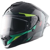 Resim AXOR Brutale Kryptic Kask Black Green - Pinlock Dahil 