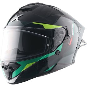 Resim AXOR Brutale Kryptic Kask Black Green - Pinlock Dahil 