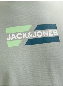 Resim Jack&jones Jjecorp Graphıc Tee Erkek T-shirt 12268415 Iceberg Green Yeşil 