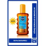 Resim Sun Güneş Koruyucu Ve Bronzlaştırıcı Vücut Yağı 200ml, Spf20, Uva Uvb Koruması, Doğal Bronzluk 