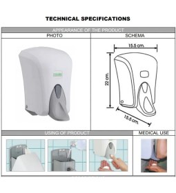 Resim Şeker Portakalım Vialli F6MC Hazneli Medikal Köpük Sabun Dispenseri Aparatı 1000 ml Gri 