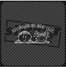 Resim Sticker Works Arabada Bebek Var Sticker 
