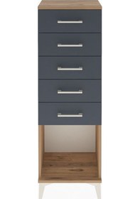 Resim Arges Dolap 5 Çekmeceli 44x30x134 Çam-antrasit Çam 