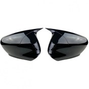 Resim Peugeot 301 Uyumlu Ayna Kapağı Batman Yarasa Piano Black 