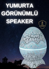 Resim shopwave Dinozor Yumurtası Gece Masa Lambası Bluetooth Hoparlör 14 Renk Seçeneği 