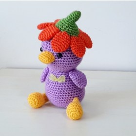 Resim nildamigurumi Amigurumi Örgü Oyuncak Civciv Mor 