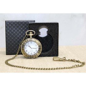 Resim Store Kutulu Özel Tasarım Antik Köstekli Saat 4x5 Gümüş Renk Retro Cep Saati Hediyelik ve Koleksiyonluk 