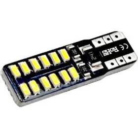 Resim Carub Park Ampulü Dipsiz 24 LED Fiber Canbus T10 12V 5W Beyaz 