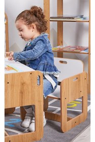 Resim Genel Markalar 2-4 Yaş Kumru Model Ahşap Montessori Aktivite Oyun Çalışma Sandalyesi (1 Sandalye) 