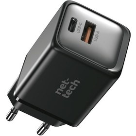 Resim Nettech NT-HCH08 GaN Prime 2 Girişli 45W PD+QC Şarj Adaptörü 