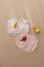 Resim Oh La La Koala For Little Ones Pudra Biyeli 2li Sıvı Geçirmez Mama Önlüğü 6-36 AY 