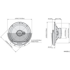 Resim Pioneer TS-A1671F 16 CM TWEETERLİ HOPARLÖR 320 WATT 3 YOLLU 