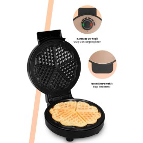 Resim Goldmaster Goldy Rose Gold 1000 Watt Waffle Makinesi 